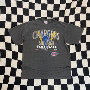 vintage san diego chargers 1994 black pin stripe single stich size xl